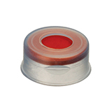11mm GC Snap Ring Cap (clear) with Septa PTFE/Butyl Rubber, pk.1000